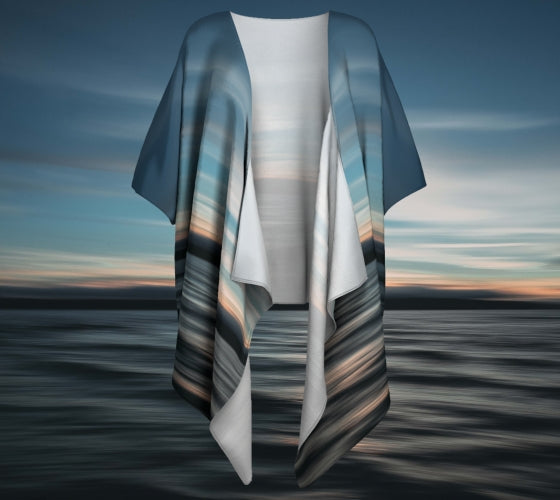 Sea Ripples Draped Kimono