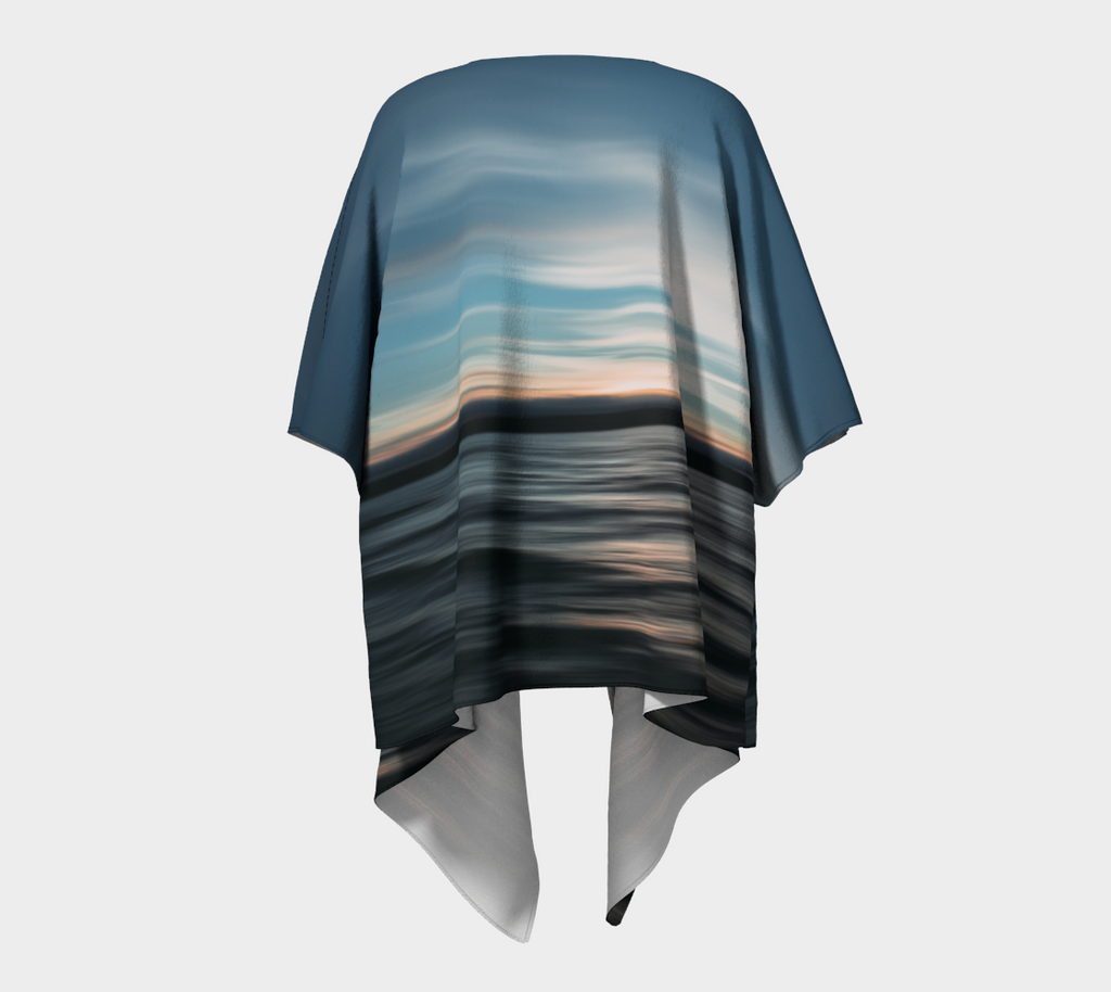 Sea Ripples Draped Kimono