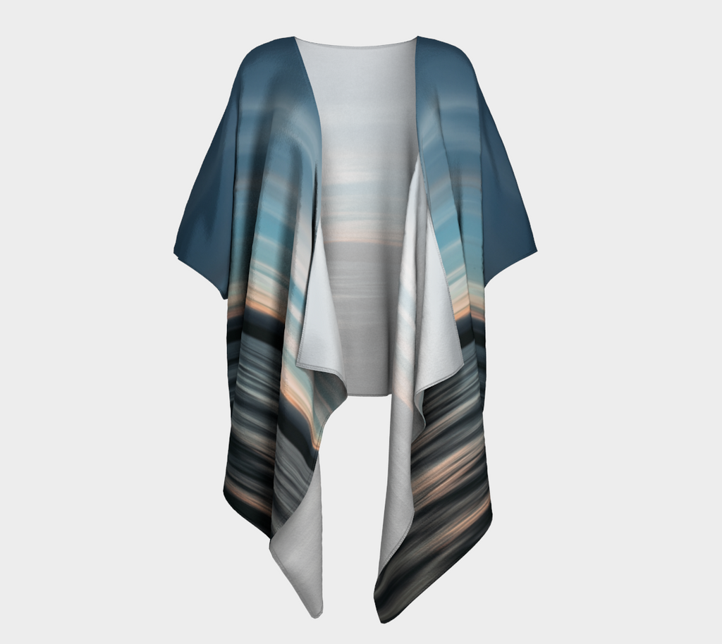 Sea Ripples Draped Kimono