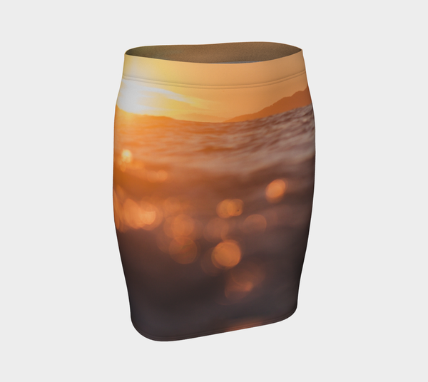 Ocean Sunset Beach Photo Pencil Skirt